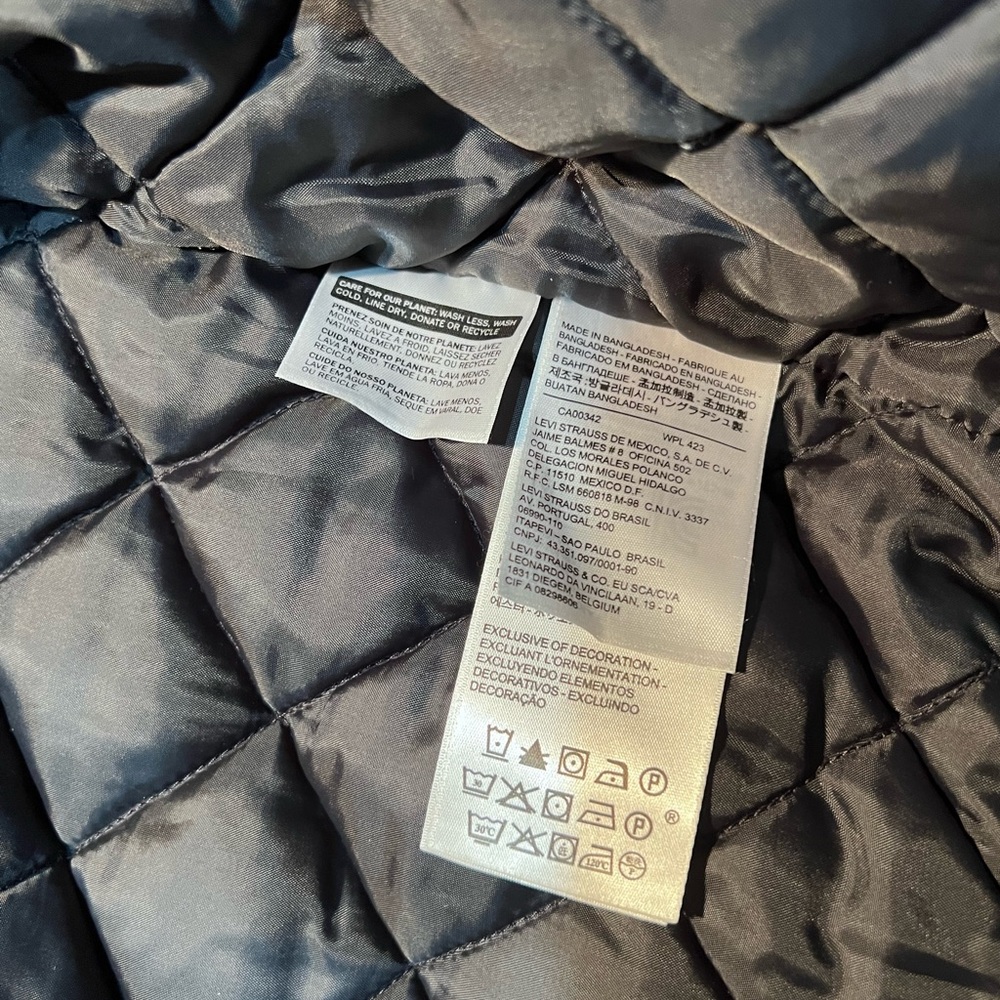 Women’s Levi's Original Trucker Black Quilted Insulated
Softshell Jacket - Picture 11 of 11